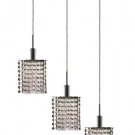 Wiatt 3-Light 14.5" Crystal Ceiling Pendant 1091D-O-P-CL-SS