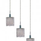 Wiatt 3-Light 14.5" Crystal Ceiling Pendant 1091D-O-S-CL-SA