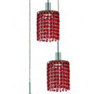 Wiatt 3-Light 9" Crystal Ceiling Pendant 1091D-R-R-BO-RC