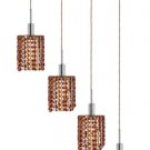 Wiatt 4-Light 26" Crystal Ceiling Pendant 1092D-O-R-TO-SS
