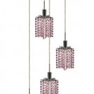 Wiatt 4-Light 9.5" Crystal Ceiling Pendant 1092D-R-P-RO-SS