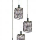 Wiatt 4-Light 9.5" Crystal Ceiling Pendant 1092D-R-R-CL-SA