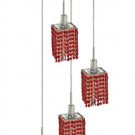 Wiatt 4-Light 9.5" Crystal Ceiling Pendant 1092D-R-S-BO-RC