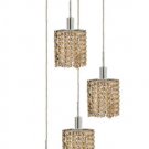 Wiatt 4-Light 9.5" Crystal Ceiling Pendant 1092D-R-S-GT-SS
