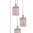 Wiatt 4-Light 9.5" Crystal Ceiling Pendant 1092D-R-S-RO-SS