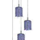 Wiatt 4-Light 9.5" Crystal Ceiling Pendant 1092D-R-S-SA-RC