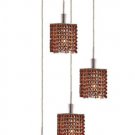 Wiatt 4-Light 9.5" Crystal Ceiling Pendant 1092D-R-S-TO-RC