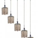 Wiatt 5-Light 34" Crystal Ceiling Pendant 1093D-O-P-GT-RC