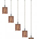 Wiatt 5-Light 34" Crystal Ceiling Pendant 1093D-O-R-TO-SS