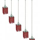 Wiatt 5-Light 34" Crystal Ceiling Pendant 1093D-O-S-BO-SS