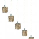 Wiatt 5-Light 34" Crystal Ceiling Pendant 1093D-O-S-GT-SS