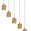 Wiatt 5-Light 34" Crystal Ceiling Pendant 1093D-O-S-LT-SS