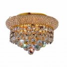 Adele 3-Light 10"D Crystal Flush Mount 1530F10G-SS