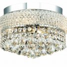Adele 4-Light 12"D Crystal Flush Mount 1530F12C-SA