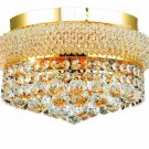 Adele 4-Light 12"D Crystal Flush Mount 1530F12G-EC