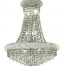 Adele 14-Light 24"D Crystal Chandelier 1531D24C-SS