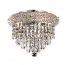 Adele 3-Light 10"D Crystal Flush Mount 1531F10C-SA