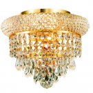 Adele 3-Light 10"D Crystal Flush Mount 1531F10G-SA
