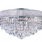 Adele 8-Light 16"D Crystal Flush Mount 1531F16C-SA
