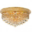 Adele 8-Light 16"D Crystal Flush Mount 1531F16G-EC