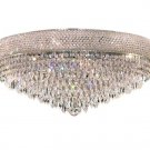 Adele 12-Light 24"D Crystal Flush Mount 1531F24C-EC
