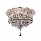 Adele 3-Light 10"D Crystal Flush Mount 1533F10C-SS