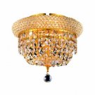 Adele 3-Light 10"D Crystal Flush Mount 1533F10G-SS