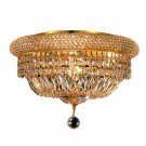 Adele 8-Light 16"D Crystal Flush Mount 1533F16G-SS