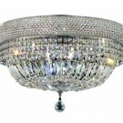 Adele 12-Light 24"D Crystal Flush Mount 1533F24C-SS