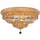 Adele 12-Light 24"D Crystal Flush Mount 1533F24G-SS
