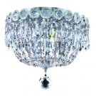 Agathe 3-Light 10"D Crystal Flush Mount 1615F10C-RC
