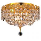 Agathe 3-Light 10"D Crystal Flush Mount 1615F10G-SS