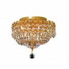 Agathe 4-Light 12"D Crystal Flush Mount 1615F12G-RC
