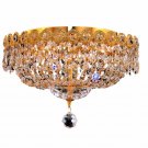 Agathe 4-Light 14"D Crystal Flush Mount 1615F14G-EC