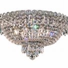 Agathe 6-Light 18"D Crystal Flush Mount 1615F18C-SS