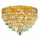 Agathe 4-Light 14"D Crystal Flush Mount 1617F14G-SA