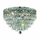 Agathe 6-Light 18"D Crystal Flush Mount 1617F18C-SA