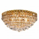 Agathe 6-Light 18"D Crystal Flush Mount 1617F18G-SS