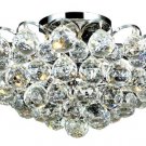 Brigitte 4-Light 14"D Crystal Flush Mount 6890F14C-SA