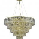 Chantal 17-Light 30"D Crystal Chandelier 1732D30G-SS