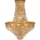 Karci 22-Light 22"D Crystal Chandelier 2148D22G-EC