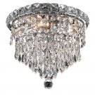 Karci 4-Light 10"D Crystal Flush Mount 2148F10C-RC