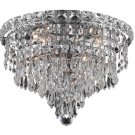 Karci 4-Light 12"D Crystal Flush Mount 2148F12C-SS