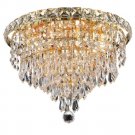 Karci 4-Light 12"D Crystal Flush Mount 2148F12G-RC
