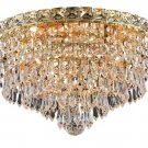 Karci 4-Light 14"D Crystal Flush Mount 2148F14G-RC