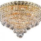 Karci 6-Light 16"D Crystal Flush Mount 2148F16G-RC