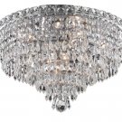 Karci 8-Light 18"D Crystal Flush Mount 2148F18C-SA