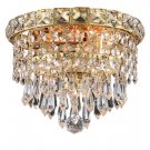 Karci 2-Light 8"D Crystal Flush Mount 2148F8G-SS