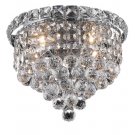 Karci 4-Light 10"D Crystal Flush Mount 2149F10C-RC