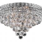 Karci 6-Light 16"D Crystal Flush Mount 2149F16C-SA